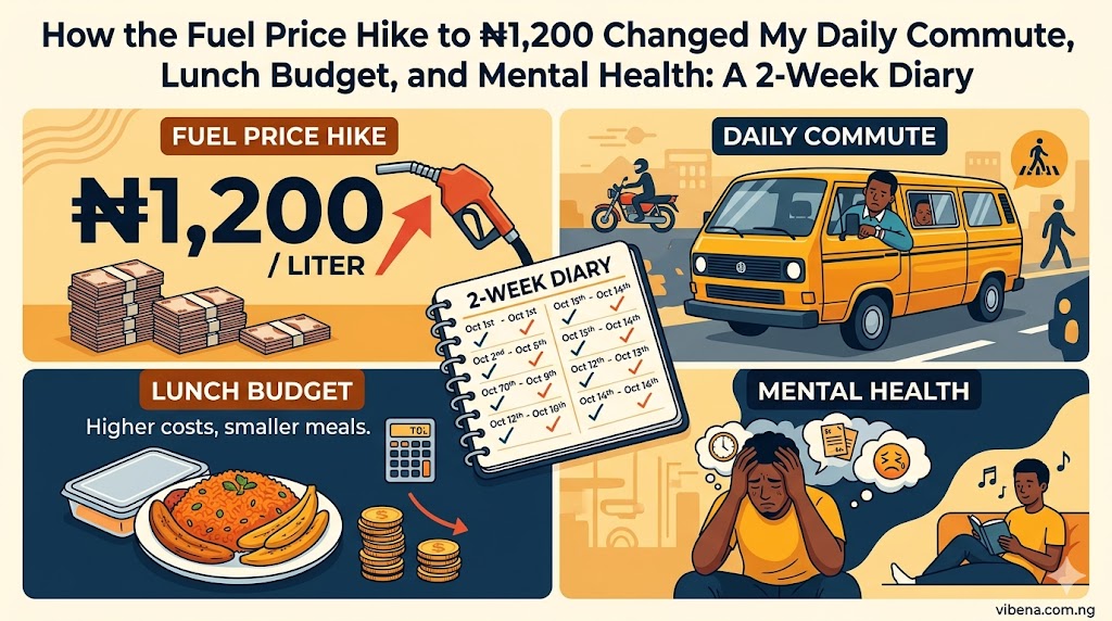 How the Fuel Price Hike to ₦1,200 Changed My Daily Commute, Lunch Budget, and Mental Health: A 2-Week Diary