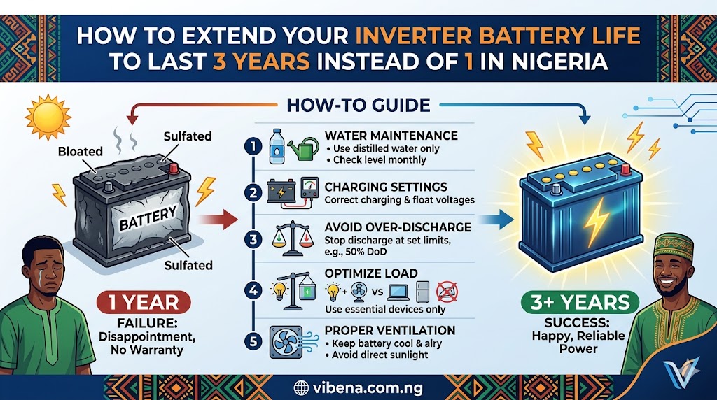 How to Extend Your Inverter Battery Life to Last 3 Years Instead of 1 in Nigeria
