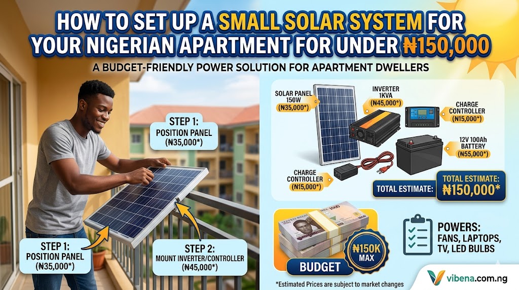 How to Set Up a Small Solar System for Your Nigerian Apartment for Under ₦150,000