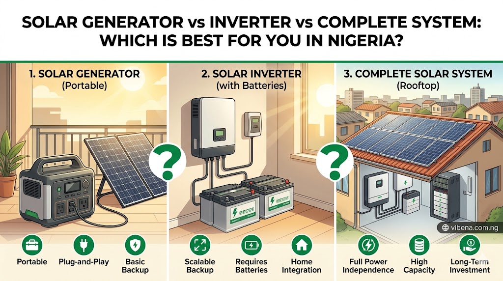 Solar Generator vs Solar Inverter vs Solar System in Nigeria: Which One Should You Actually Buy?
